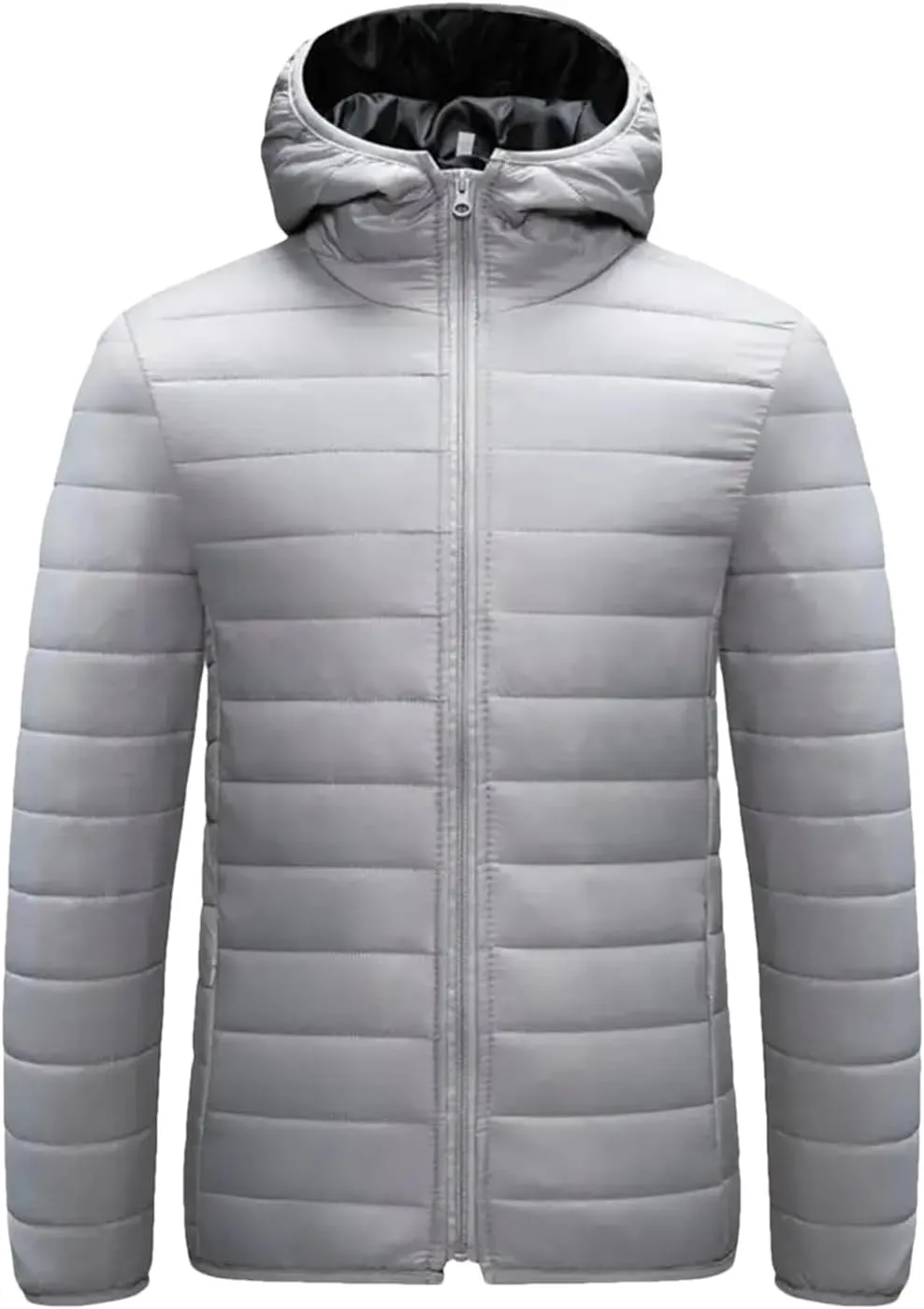 Winter Men Coat Hooded Cotton Padded Warm Windproof Parka Zipper Closure Lightweight Down Coat Sports Clothes