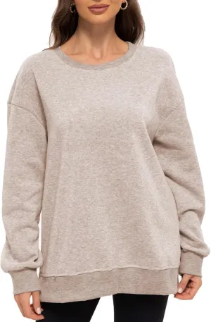 Women Oversized Sweatshirts Hoodies Crewneck Pullover Top Casual Fall Outfits Preppy Clothes