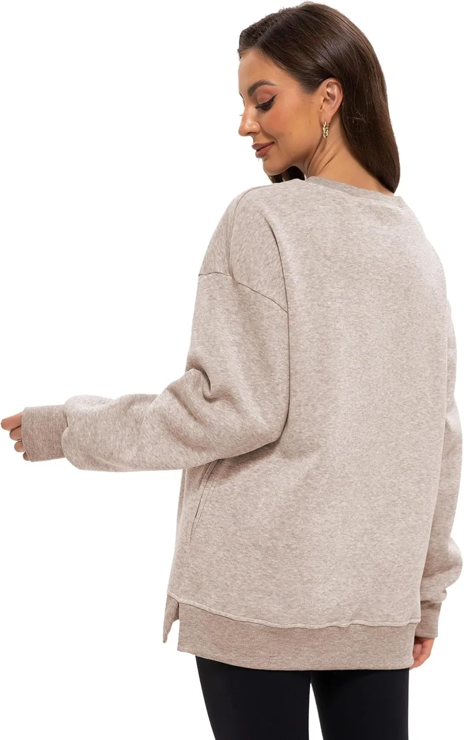 Women Oversized Sweatshirts Hoodies Crewneck Pullover Top Casual Fall Outfits Preppy Clothes
