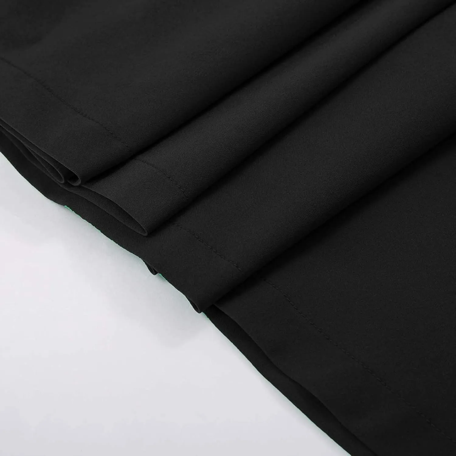 Women Vintage Skirt High Waist Pleated Skirt Midi A-Line Skirt Elegant Flowy Button Details Casual Formal Skirt