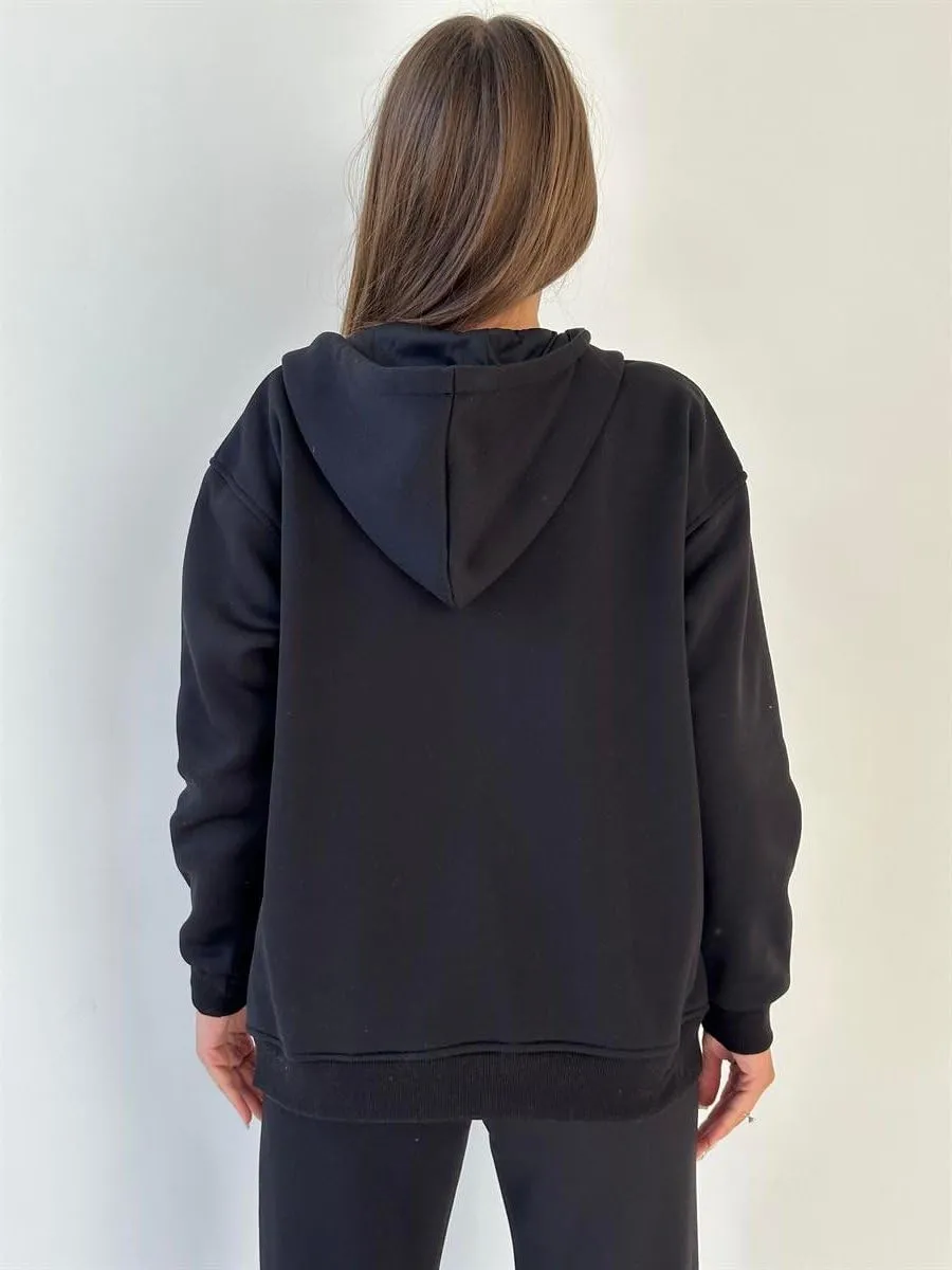 Women Y2k Zip Up Cropped Hoodie Vintage Graphic Oversized Hooded Sweatshirt Jacket with Pockets Teen Girl Fall Coat