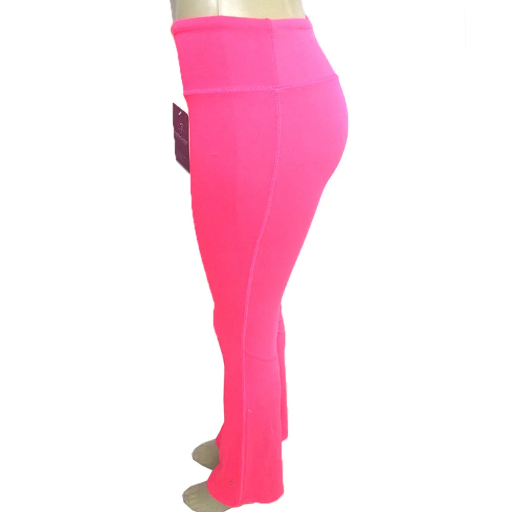 Women Yoga Running Sport Pants High Waist Leggings Fitness Gym Trousers Pink M