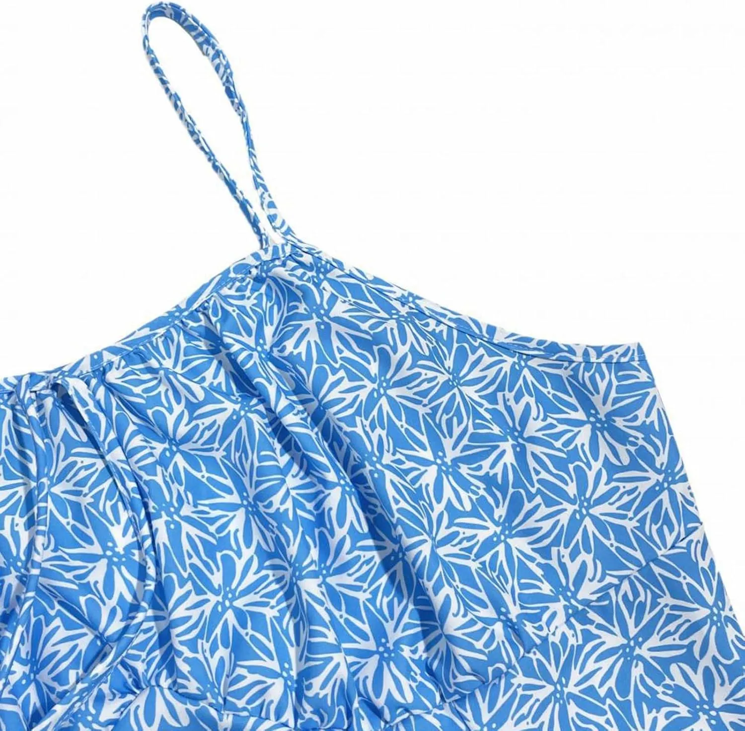 Women's Boho Sleeveless Cami Dress Cute Tie Front Flared Dresses Casual Fitted Split Hem Beach Vacation Sundress