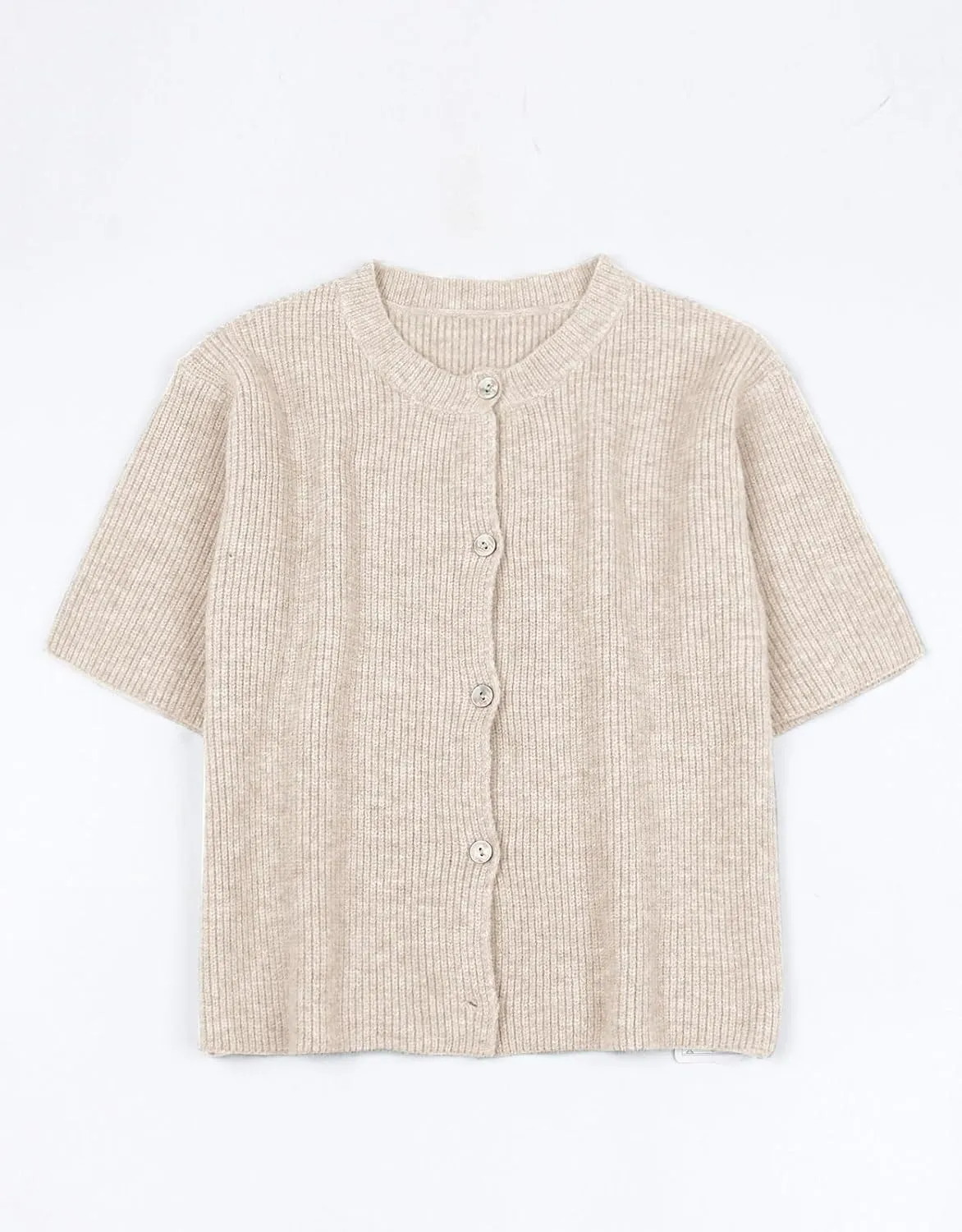Women's Button Down Y2k Tops Cropped Cardigan Short Sleeve Lightweight Sweater top