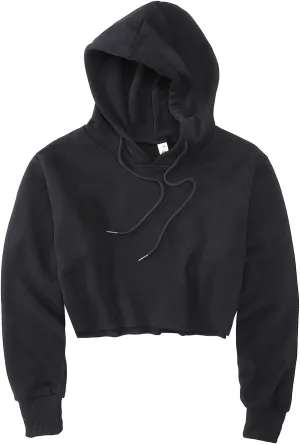 Women's Cropped Hoodie Fleece Long Sleeve Pullover Cut Off Hood Sweatshirt