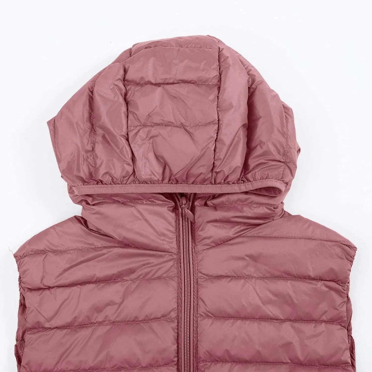 Women's Down Vest Single-Breasted Cotton Padded Solid Color Winter Coat