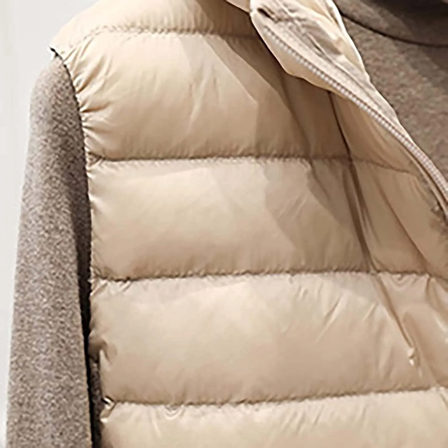 Women's Down Vest Single-Breasted Cotton Padded Solid Color Winter Coat