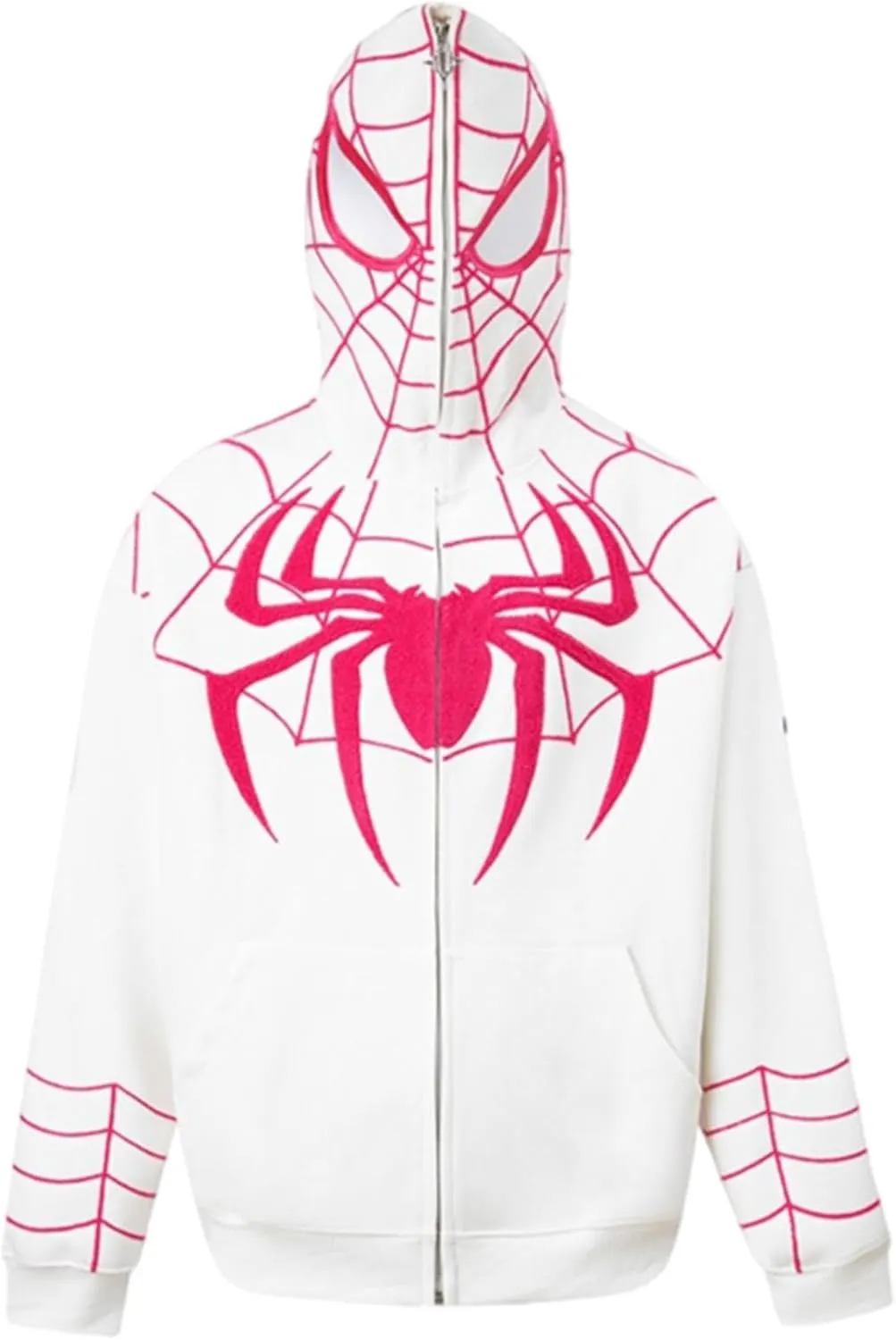 Womens Fashion Y2K Hoodies Long Sleeve Full Zip Up Sweatshirts Halloween Spider Graphic Oversize Pullover Goth Jacket