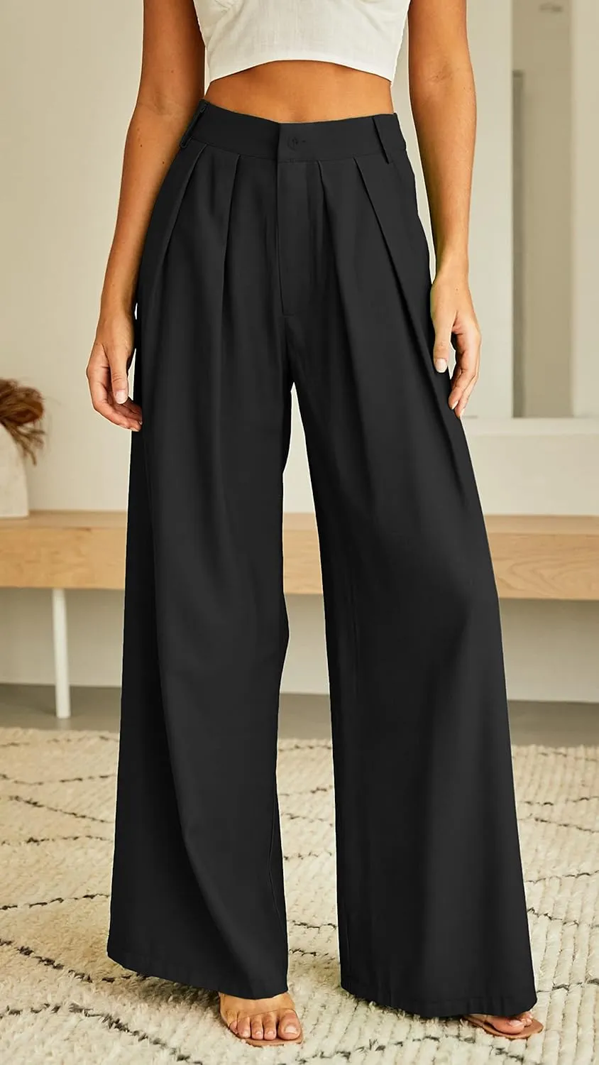 Women's High Waist Casual Wide Leg Palazzo Pants, Dress Pants for Women, Work Pants with Pockets for Women Office.
