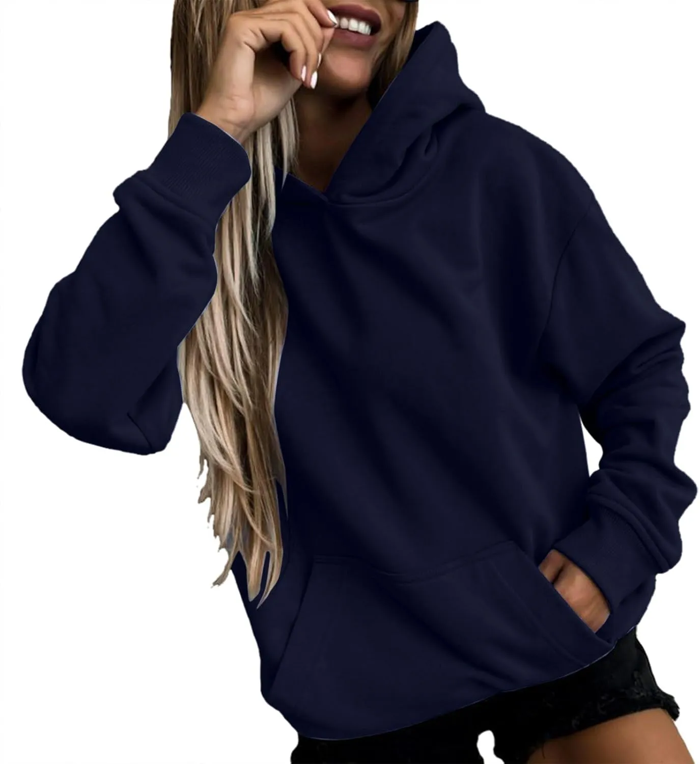 womens Hoodies Long Sleeve Oversized Sweatshirts Comfy Casual Loose Fit Pullover Fashion Fall Tops Pockets
