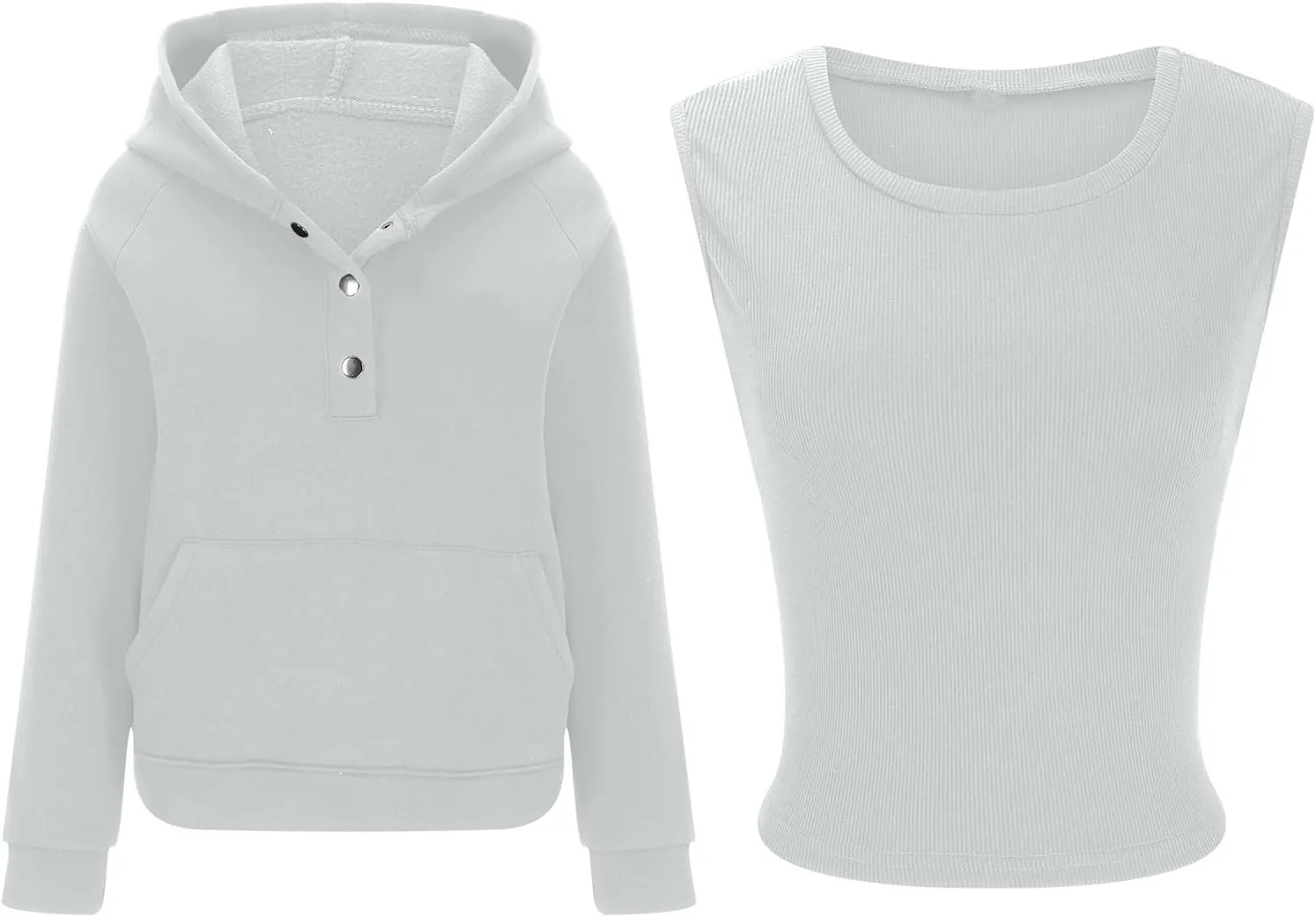 Women's Hoodies Pullover Button Down Oversized Sweatshirts Long Sleeve Pullove Tops 2024 Fall Fashion Streetwear