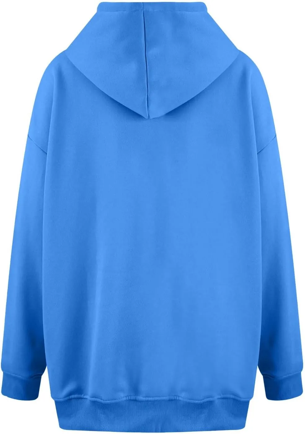 Women's Oversized Hoodie Fleece Cropped Sweatshirt Long Sleeve Weight Pullover with Pocket Lightweight Hoodie