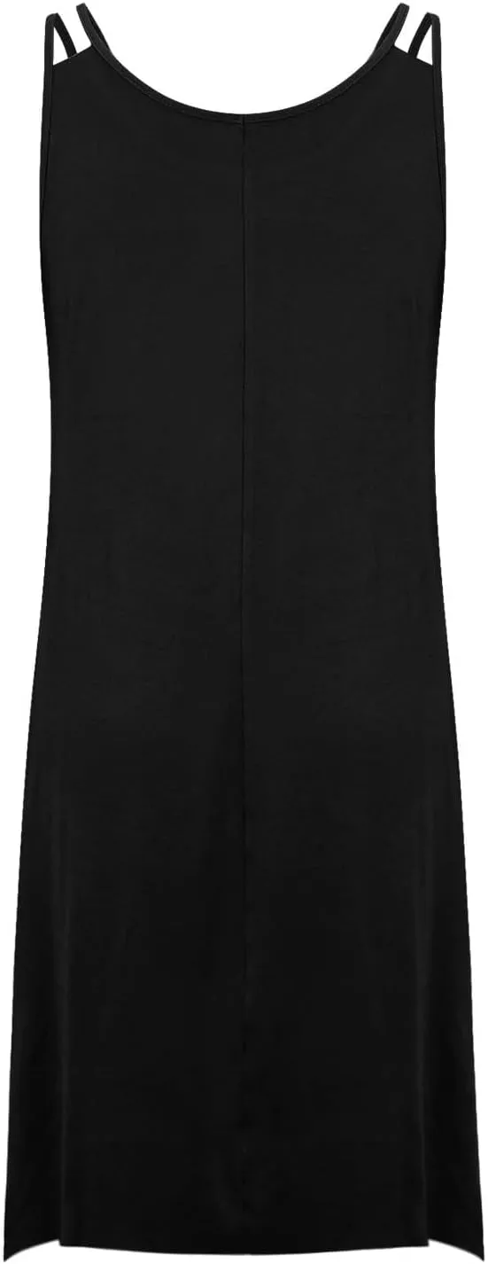 Women's Plus Size Cami Dresses Sleeveless Irregular Hem Flowy Midi A-Line Dress Summer Soft Comfy Casual Beach Dress