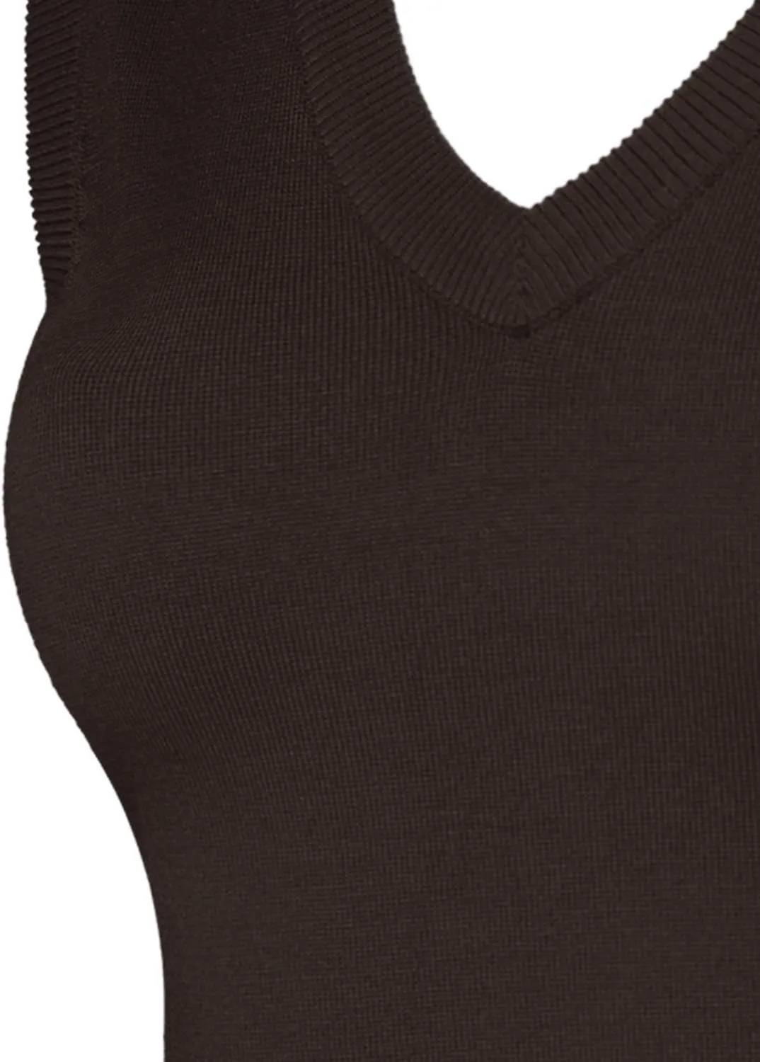 Women's Solid Basic V-Neck Sleeveless Soft Stretch Pullover Sweater Vest Top