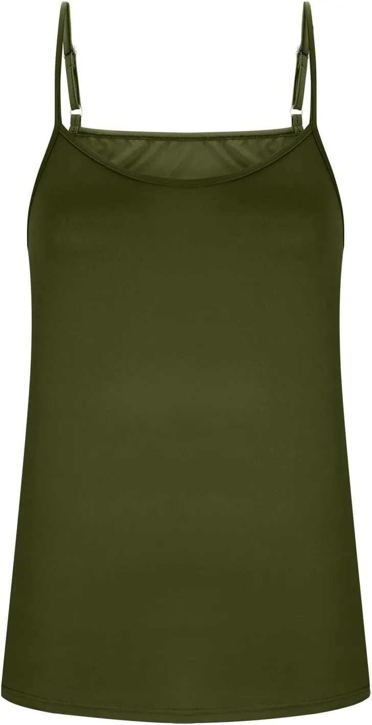 Womens Tank Tops Scoop Neck Spaghetti Strap Tank Top Loose Fit Camisole Sleeveless Summer Tops Trendy Vacation Outfits