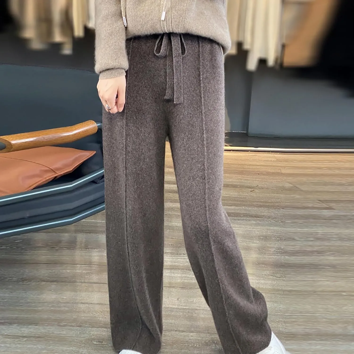 Womens Wide Leg Sweatpants Flare High Waisted Baggy Pants Drawstring Athletic Joggers Fashion 2025 Winter Outfits