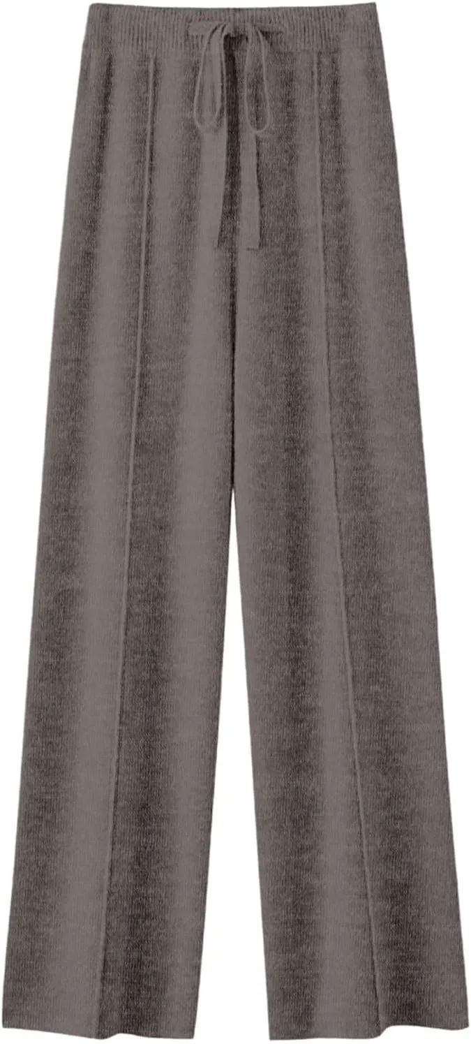 Womens Wide Leg Sweatpants Flare High Waisted Baggy Pants Drawstring Athletic Joggers Fashion 2025 Winter Outfits