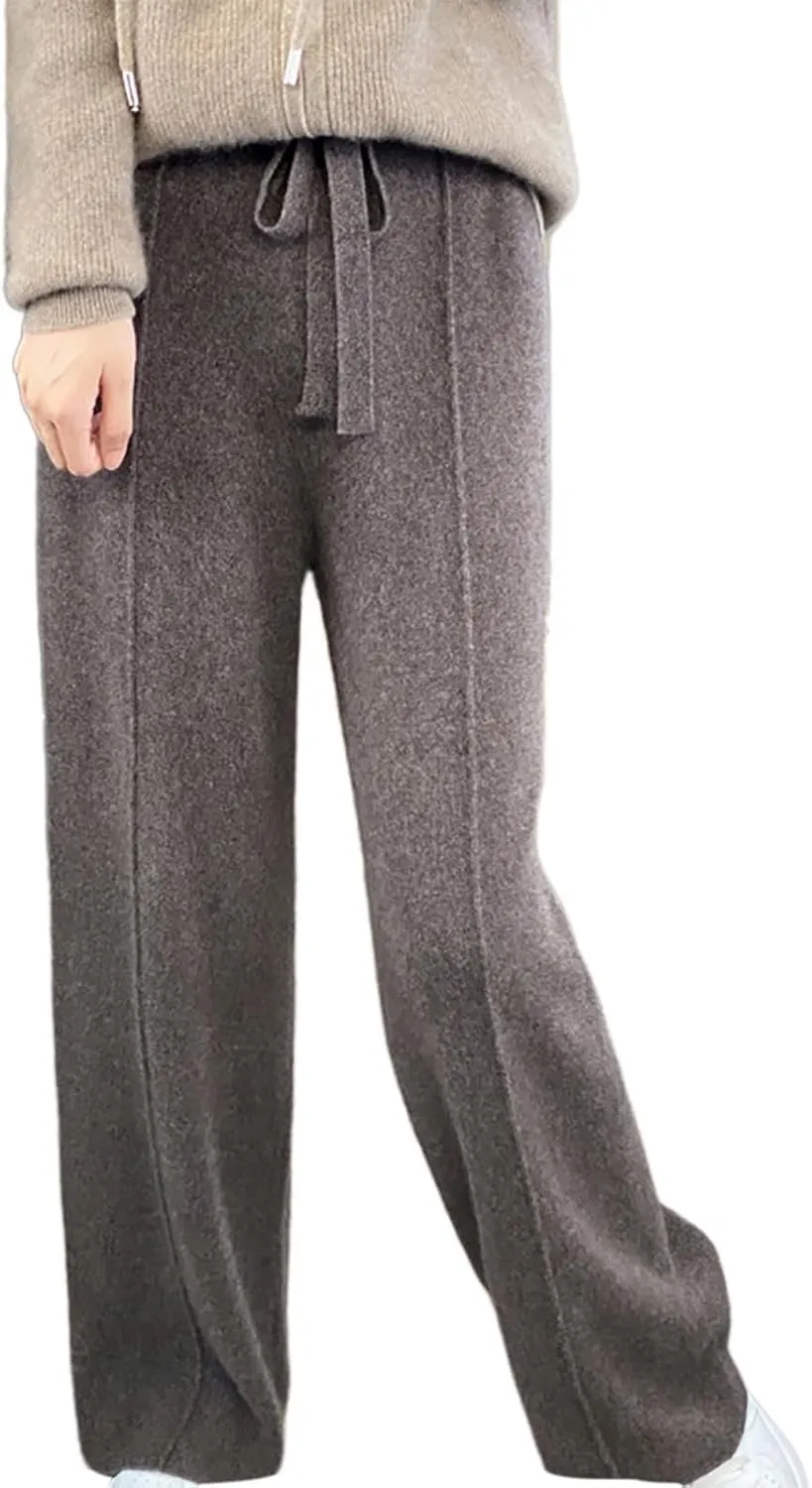 Womens Wide Leg Sweatpants Flare High Waisted Baggy Pants Drawstring Athletic Joggers Fashion 2025 Winter Outfits