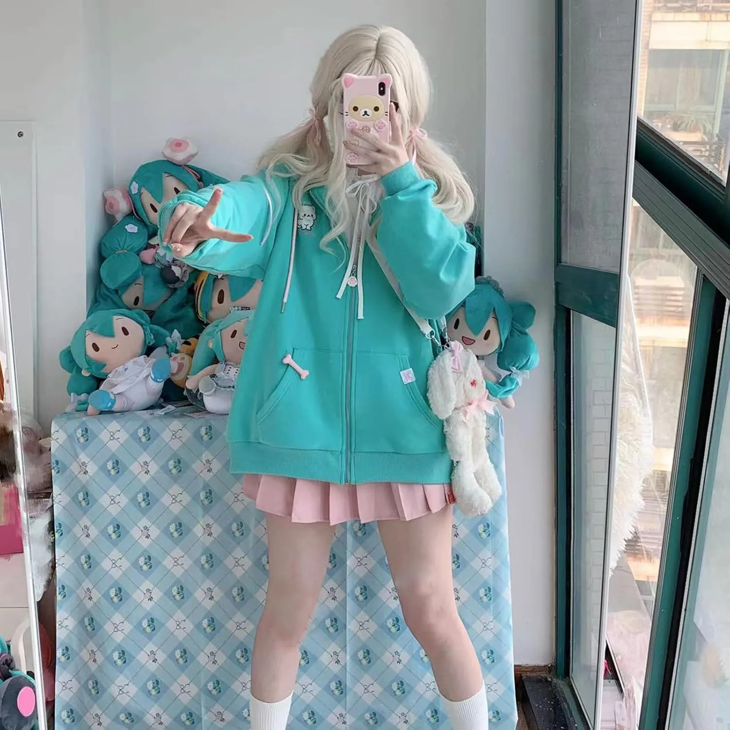 YEMOCILE Women Cute Shark Hoodie Long Sleeve Blue Kawaii Animal Shark Shape Hooded Pullover Sweatshirts
