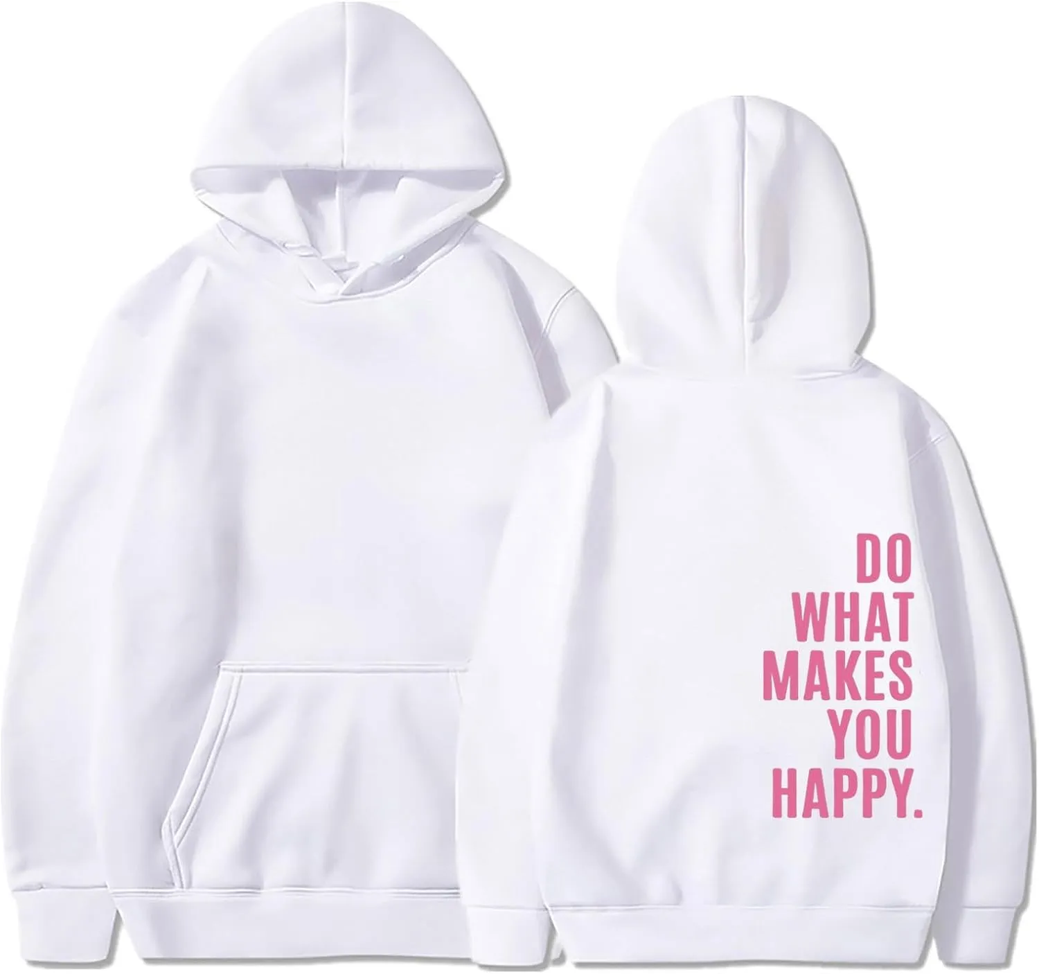 YUHGODO Women Oversized Hoodie Long Sleeve Letter Print Casual Drawstring Cute Preppy Pullover Sweatshirts for Teen Girls