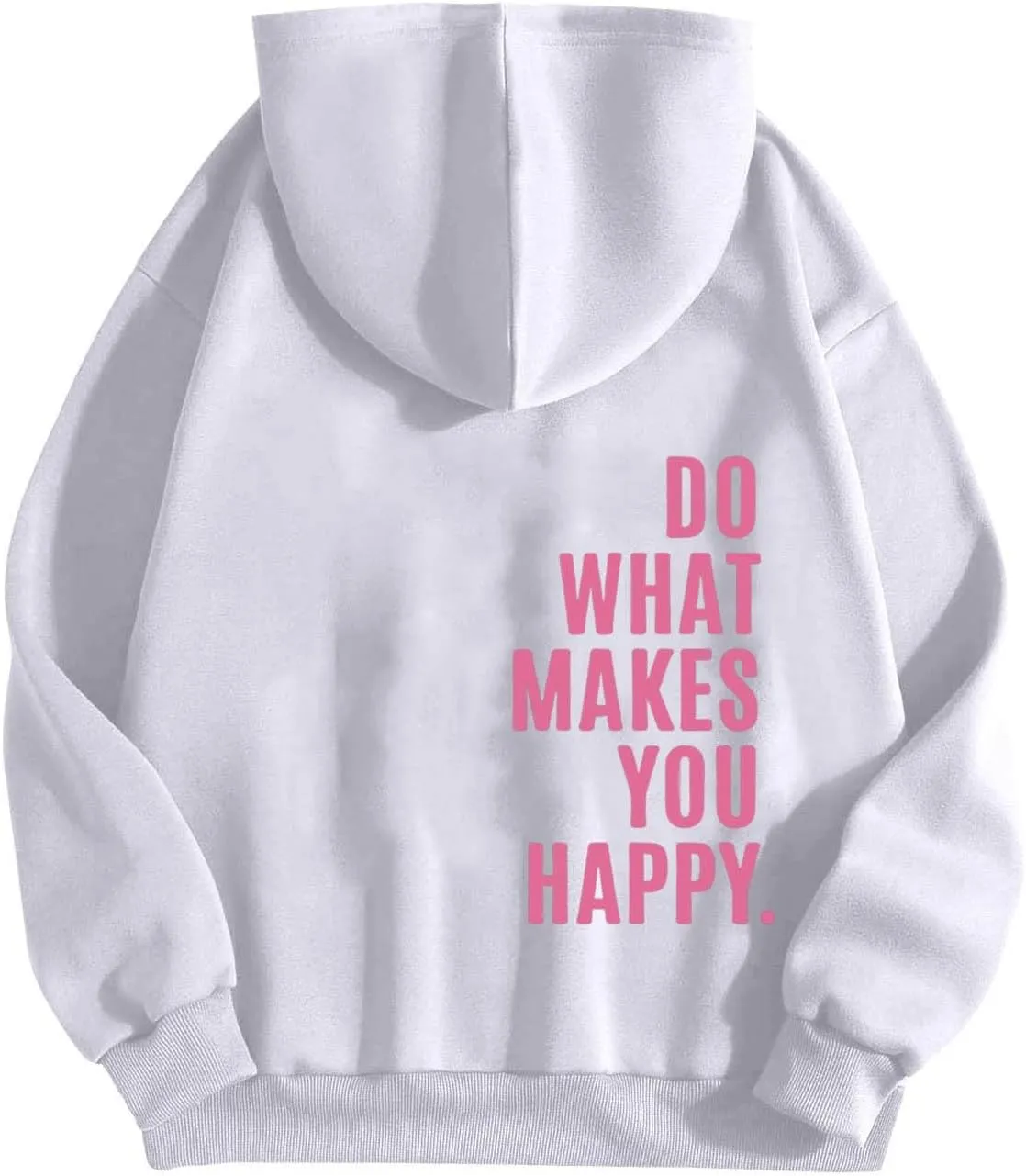 YUHGODO Women Oversized Hoodie Long Sleeve Letter Print Casual Drawstring Cute Preppy Pullover Sweatshirts for Teen Girls