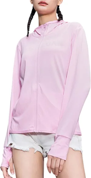 Zando UPF 50  Sun Protection Clothing Women Quick Dry Lightweight Zip Up UV Jacket Hiking Running Outdoor Performance