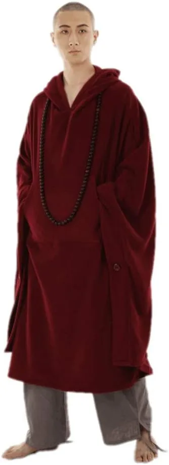 ZanYing Meditation Buddhist Hooded Cloak Outfit Oversize Coat