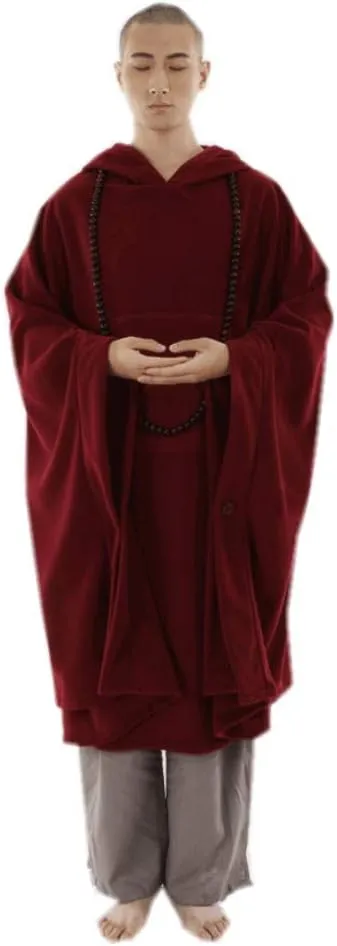 ZanYing Meditation Buddhist Hooded Cloak Outfit Oversize Coat