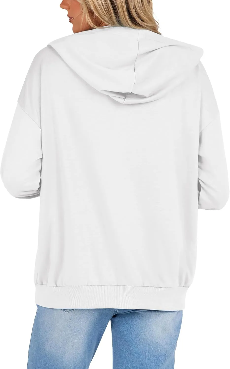 Zeagoo Women's Lightweight Hoodies Full Zip Up Oversized Sweatshirts with Pockets Long Sleeve Thin Casual Hooded Jackets